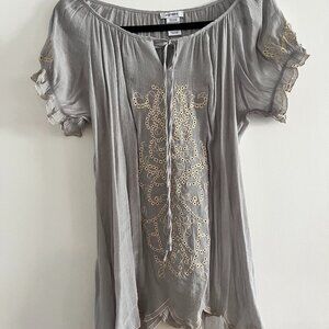 Boho Eyelet Fabric Top